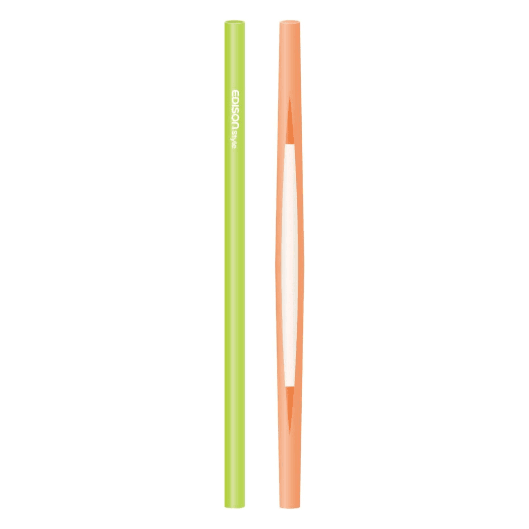 EDISON mama Resealable Silicone Zipper Straw Green/Orange - '4544742993856 Toy Chest Australia 7