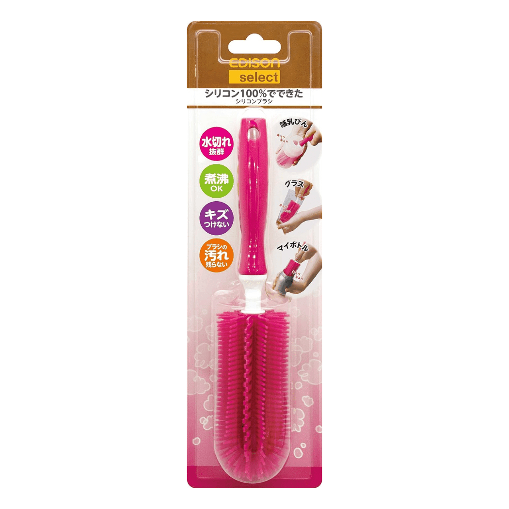 EDISON mama Silicone Baby Bottle Brush Pink - '4544742970208 Toy Chest Australia 9