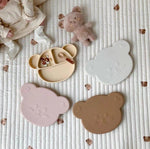 Grosmimi Bear Silicone Suction Food Plate with Silicone Lid Chocolate Brown - '8809466586019 Toy Chest Australia 4