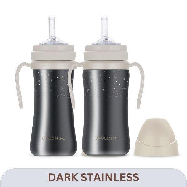 Grosmimi Dark Stainless Straw Cup 300ml Red - '8809466584350 Toy Chest Australia 10