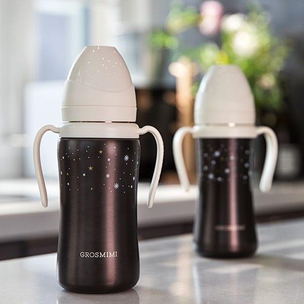 Grosmimi Dark Stainless Straw Cup 300ml Cream Beige - '8809466585364 Toy Chest Australia 2