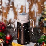 Grosmimi Dark Stainless Straw Cup 300ml Cream Beige - '8809466585364 Toy Chest Australia 5