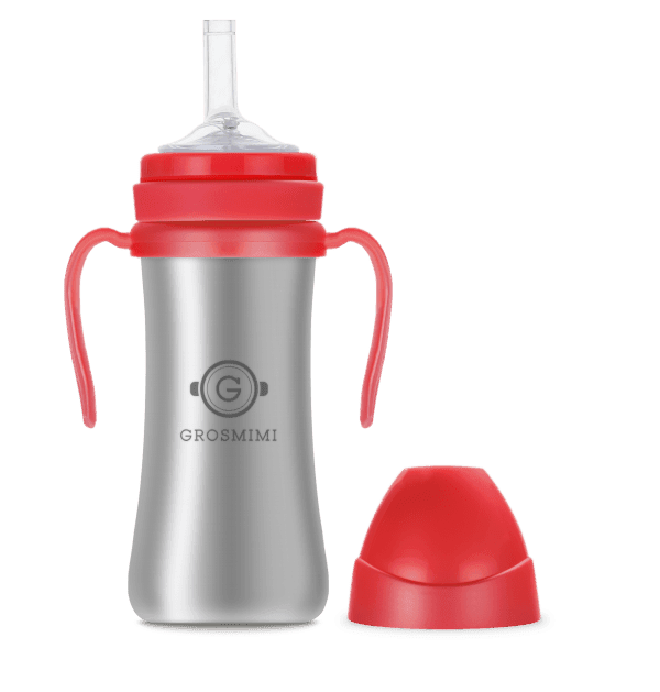 Grosmimi Stainless Straw Cup 200ml Silver - '8809466585333 Toy Chest Australia 6