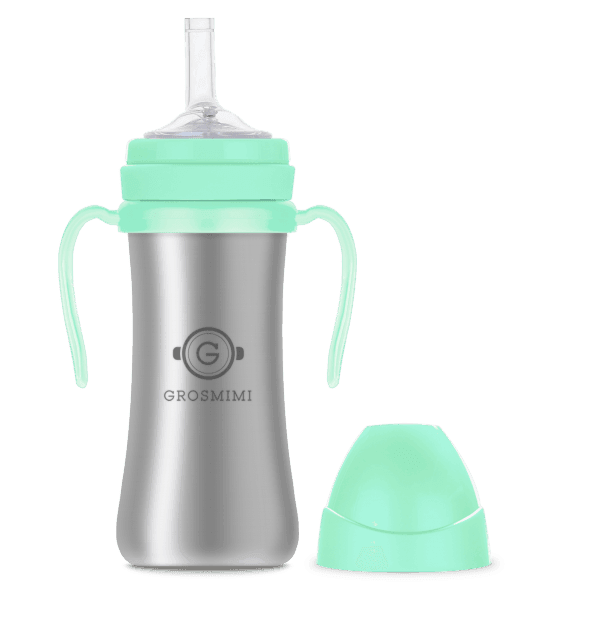 Grosmimi Stainless Straw Cup 200ml Charcoal - '8809466585319 Toy Chest Australia 6