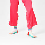 Happy Socks adult Half Stripe Sock Mint Blue Size 36 - 39 - '7333102518481 Toy Chest Australia 1
