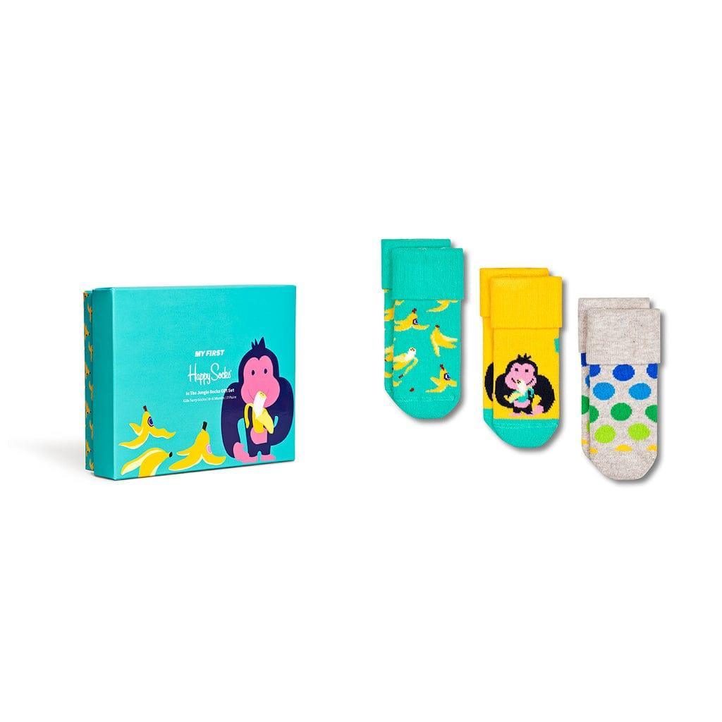 Happy Socks Baby Socks ?In The Jungle? Pack 0 - 6M - '7333102514810 Toy Chest Australia 1