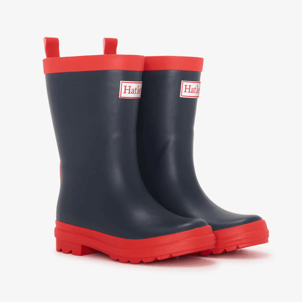 HATLEY Matte Kids Rain Boots | Navy & Red size 5 - '0671374411688 Toy Chest Australia 4