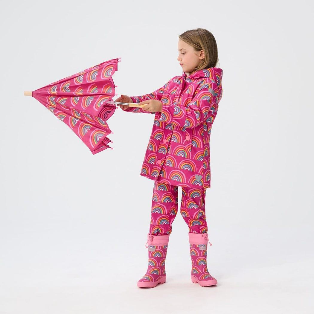 Hatley Rainy Rainbows Sherpa Lined Kids Rain Boots Size 8 - '4895235205605 Toy Chest Australia 5