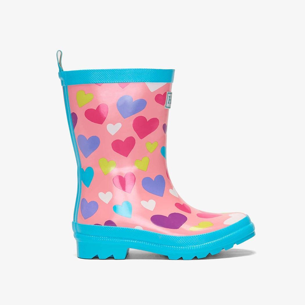 HATLEY Shiny Kids Rain Boots | Colourful Hearts size 8 - '0818865021197 Toy Chest Australia 2
