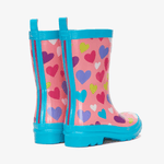 HATLEY Shiny Kids Rain Boots | Colourful Hearts size 8 - '0818865021197 Toy Chest Australia 1