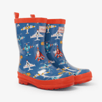 HATLEY Shiny Kids Rain Boots | Flying Aircrafts size 6 - '0671374541880 Toy Chest Australia 2