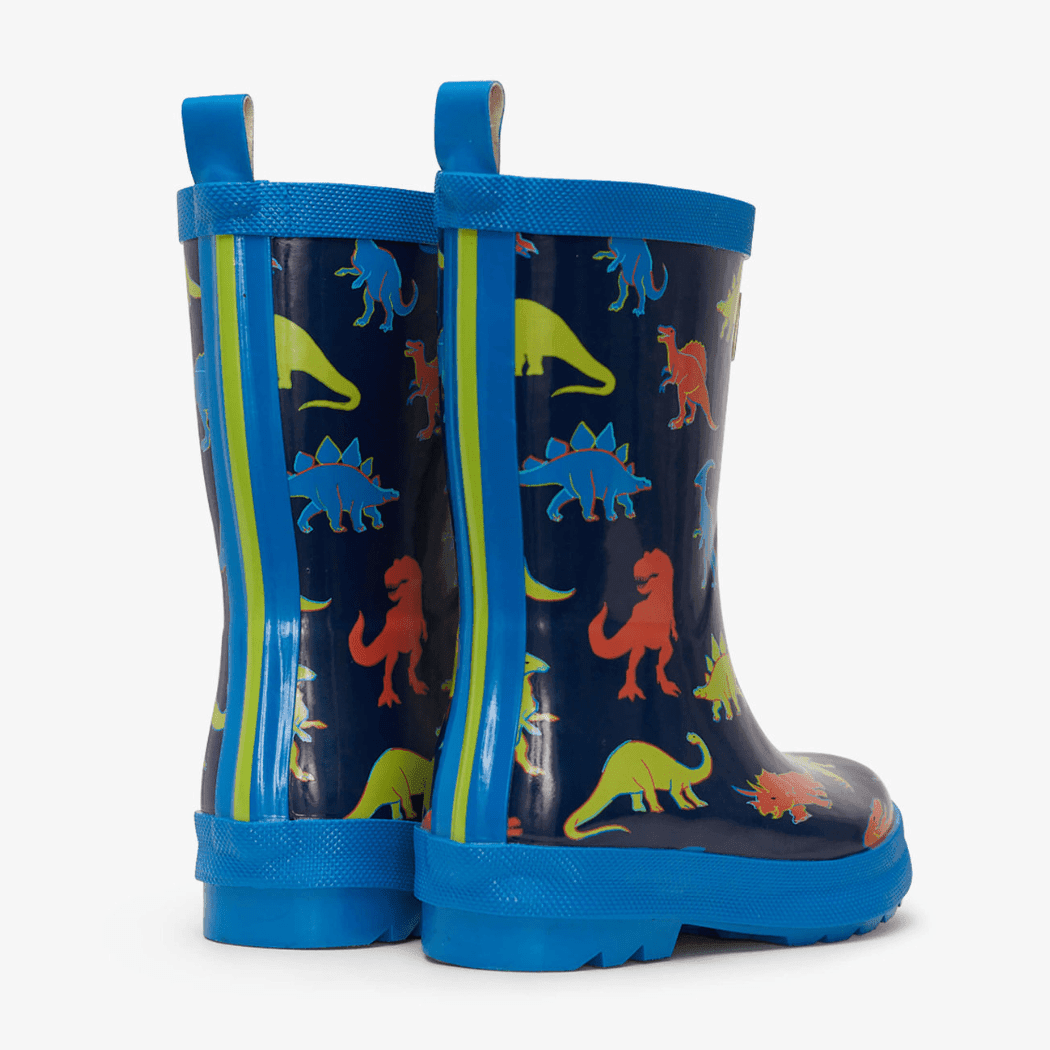 HATLEY Shiny Kids Rain Boots | Linework Dinos size 3 - '7333102509755 Toy Chest Australia 1