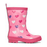 HATLEY Shiny Kids Rain Boots | Scattered Hearts size 8 - '0671374541552 Toy Chest Australia 2
