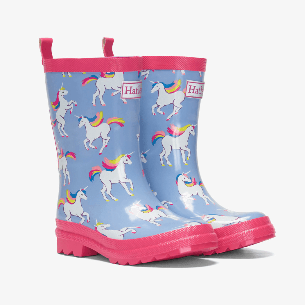 HATLEY Shiny Kids Rain Boots | Unicorn Sky Dance size 6 - '0810990023909 Toy Chest Australia 2