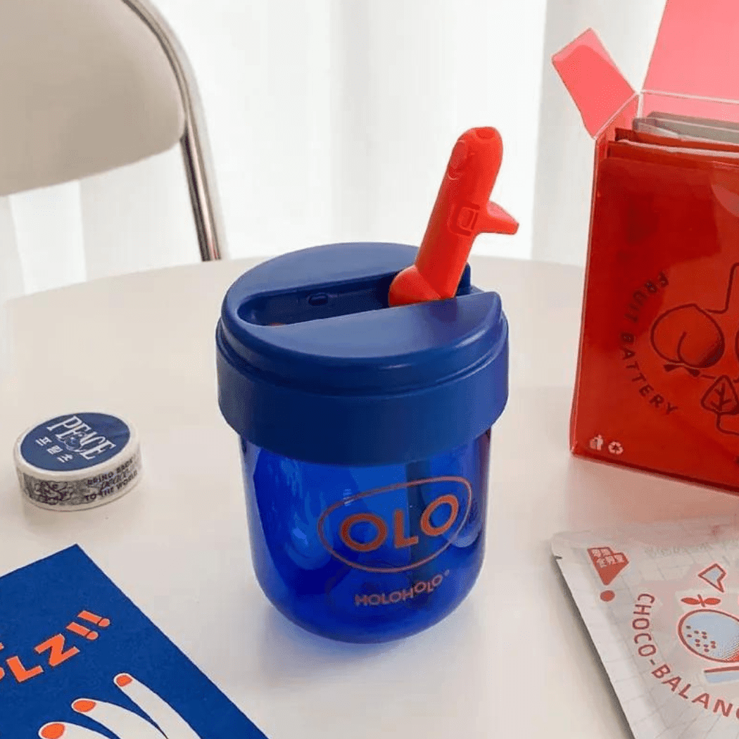HOLOHOLO Heat - Resistant Reusable Coffee Cup Blue 450ml - '6972095260369 Toy Chest Australia 5