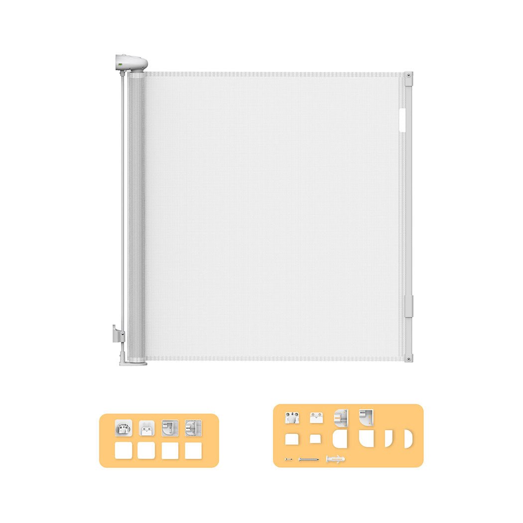 BoPeep Retractable Baby Safety Gates 150cm White 150 cm - '9356877166419 Toy Chest Australia 8