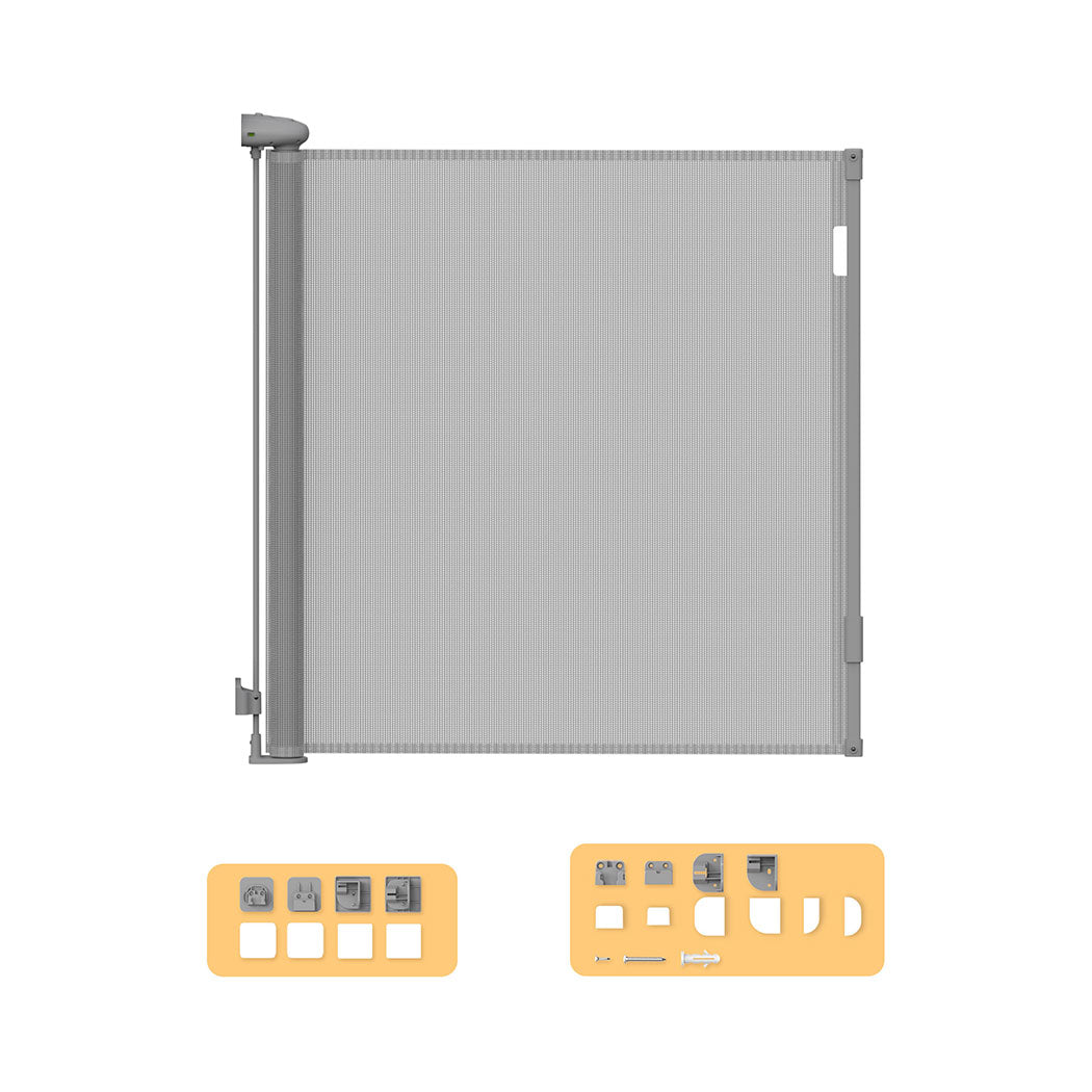 BoPeep Retractable Baby Safety Gates 150cm Grey 150 cm - '9356877171352 Toy Chest Australia 8