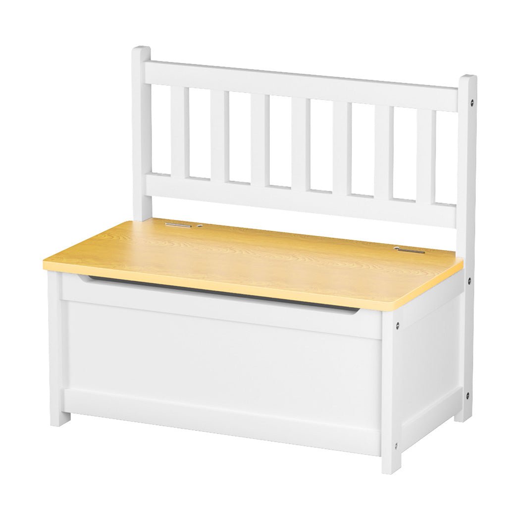 Levede 2 - In - 1 Kids Toys Storage Bench Box Wooden Chair - '9356877208270 Toy Chest Australia 9