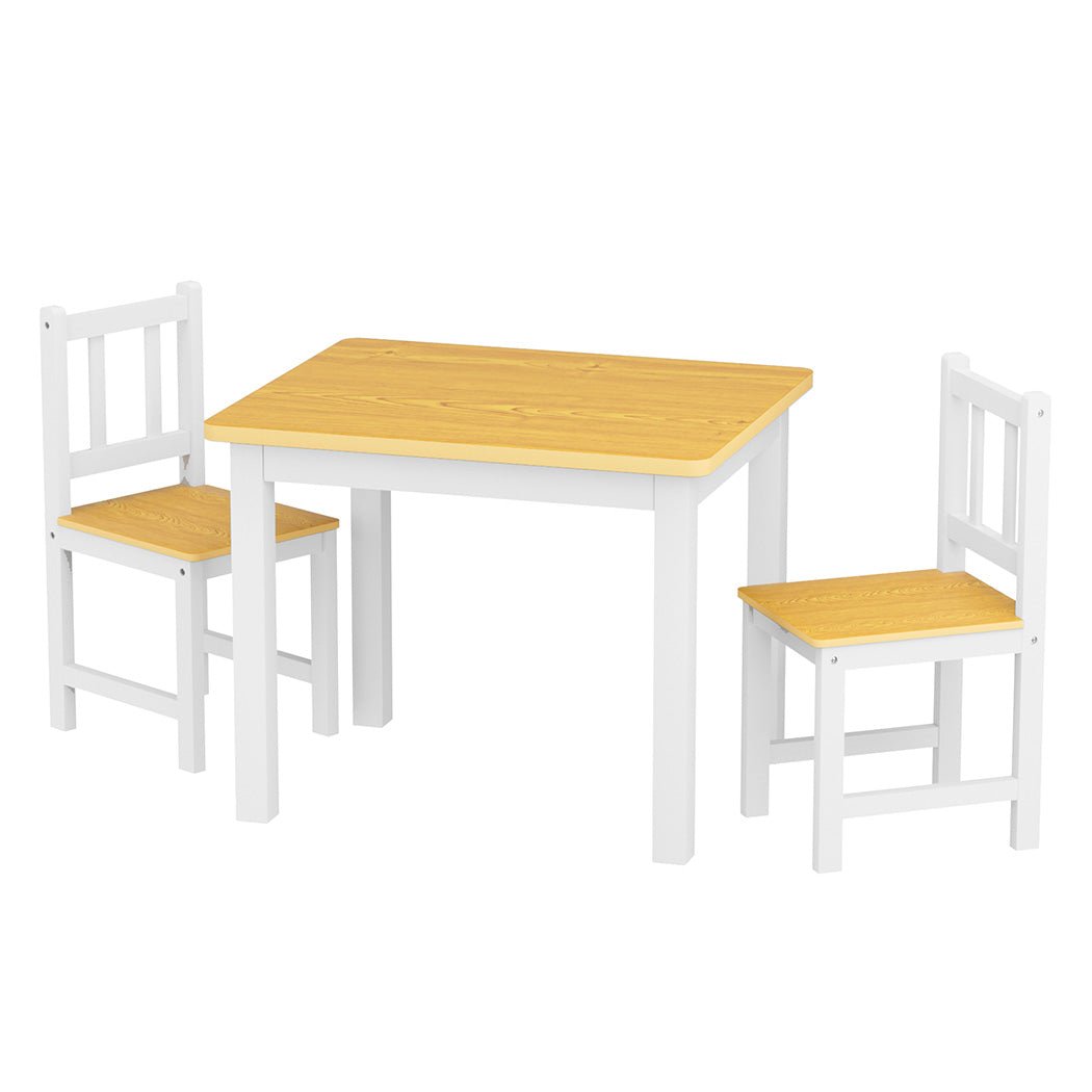 Bopeep Kids Table and Chairs Set Wooden 3PCS Study Play - '9356877208287 Toy Chest Australia 9