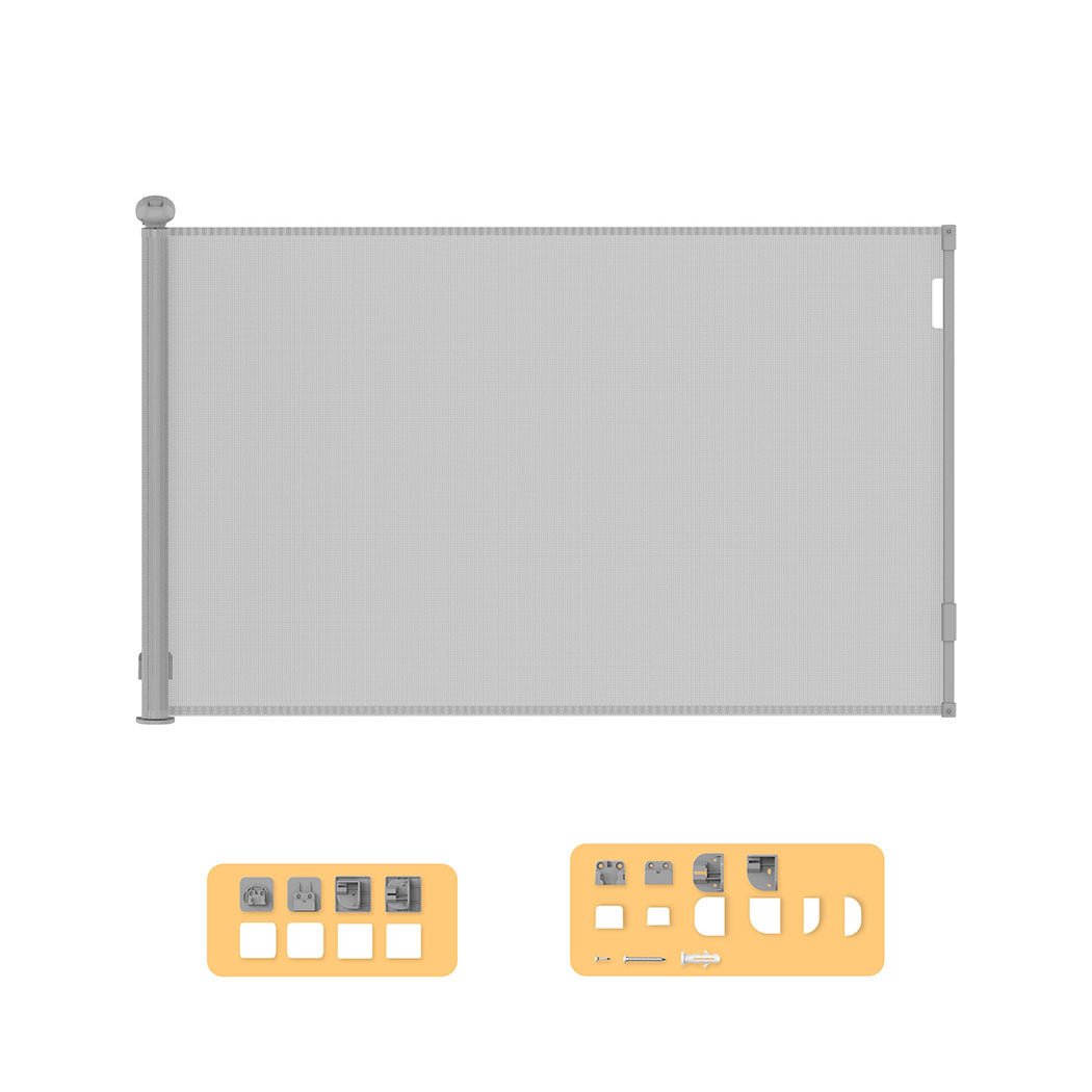 BoPeep Retractable Baby Safety Gates 300cm Grey 300 cm - '9356877150234 Toy Chest Australia 8