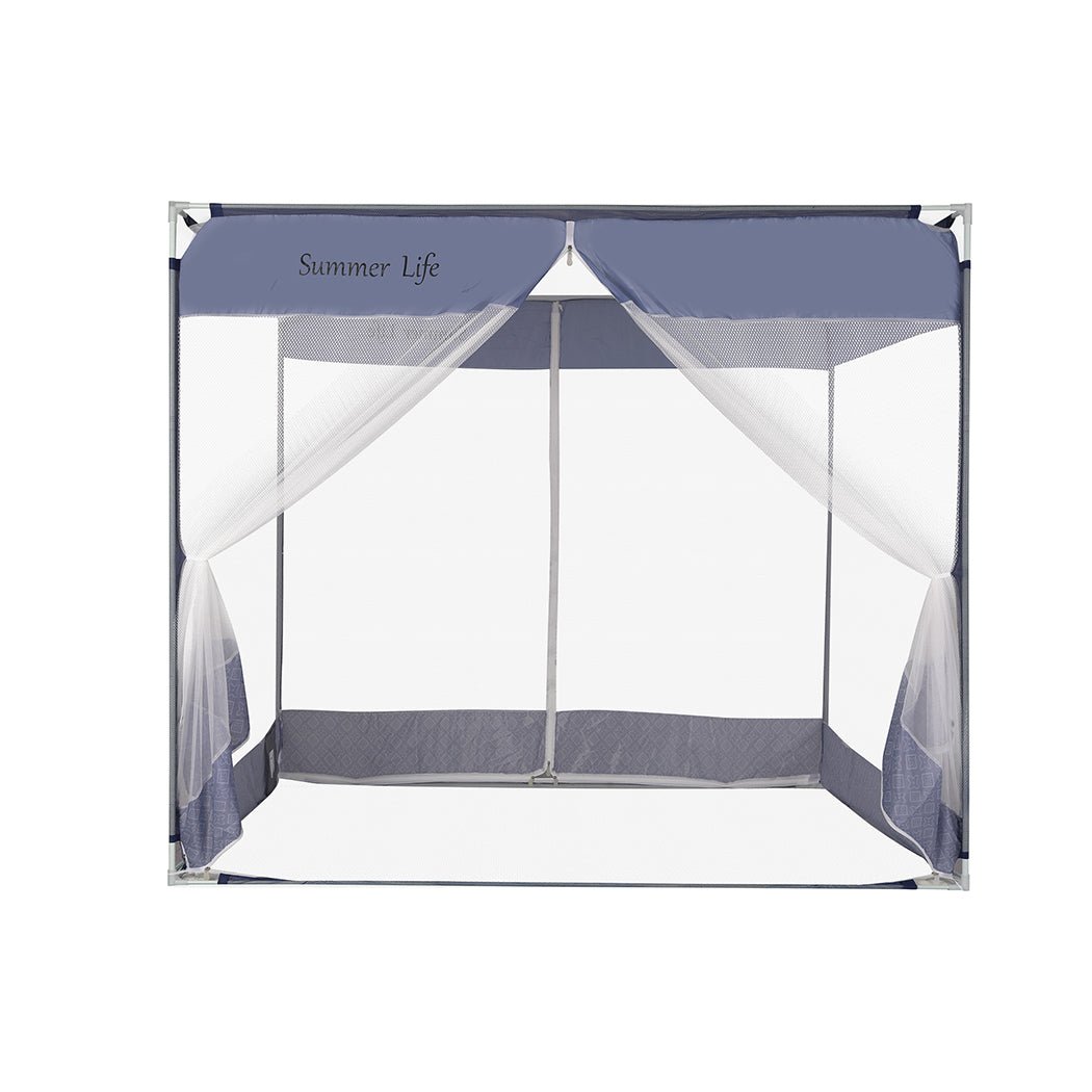 Dreamz Mosquito Bed Nets Foldable Canopy Square Blue - '9356877151958 Toy Chest Australia 1