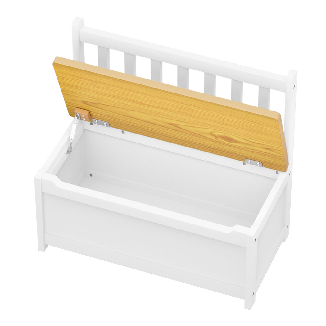 Levede 2-In-1 Kids Toys Storage Bench Box Wooden Chair