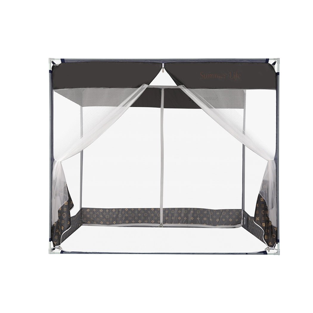 Dreamz Mosquito Bed Nets Foldable Canopy Square Grey - '9356877151965 Toy Chest Australia 1