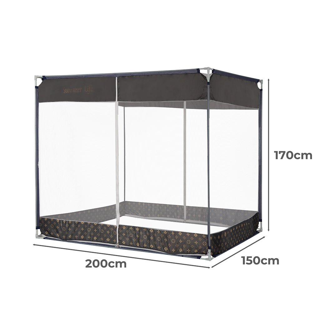 Dreamz Mosquito Bed Nets Foldable Canopy Square Grey - '9356877151941 Toy Chest Australia 2