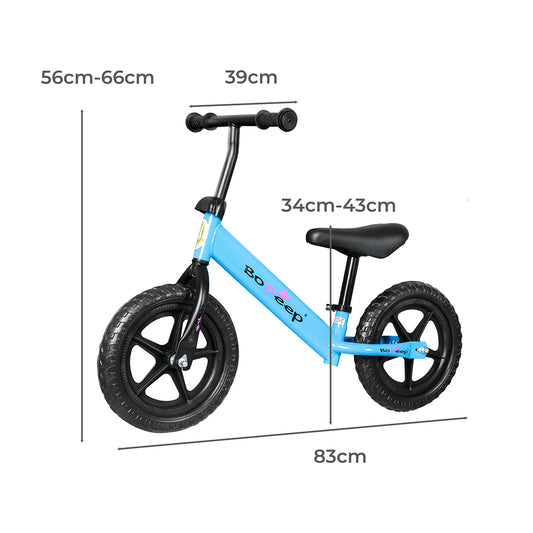 BoPeep Kids Balance Bike Ride On Toys Blue-1942352907169042434