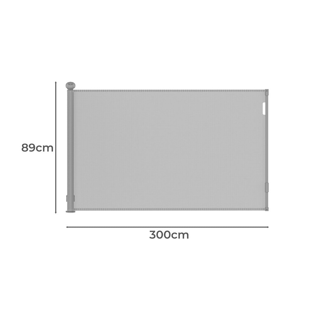 BoPeep Retractable Baby Safety Gates 300cm Grey 300 cm - '9356877150234 Toy Chest Australia 2