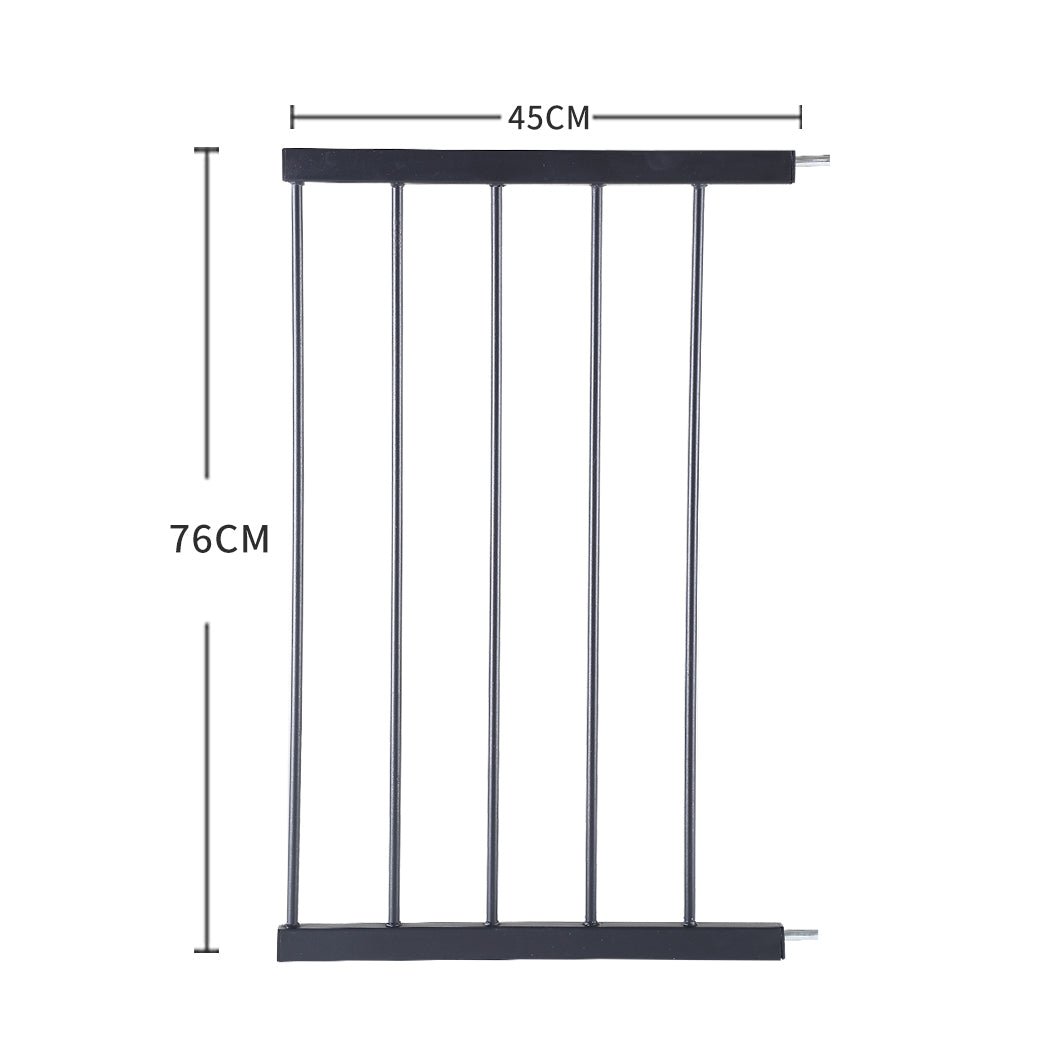 Levede Baby Safety Gate Adjustable Pet Black 45cm Extension - '9356877003783 Toy Chest Australia 2