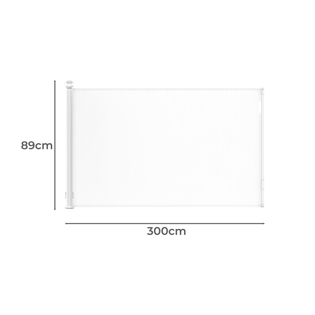 BoPeep Retractable Baby Safety Gates 300cm White 300 cm - '9356877151279 Toy Chest Australia 2