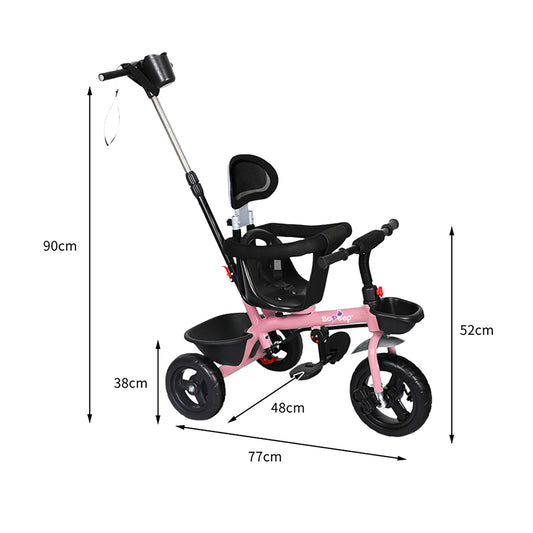 BoPeep Kids Tricycle Ride On Trike Toddler Pink-1942353263001210882