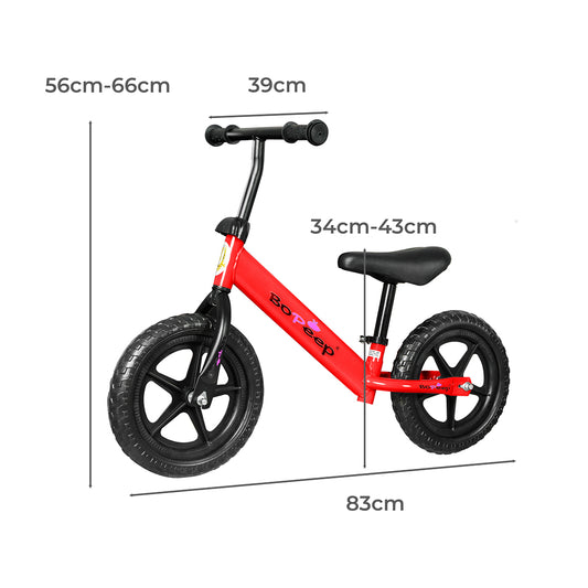 BoPeep Kids Balance Bike Ride On Toys Red-1942352907349397506