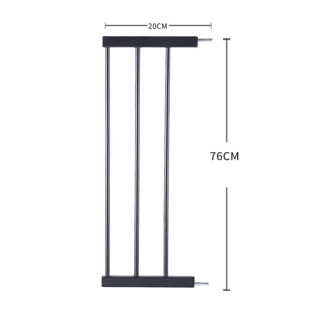 Levede Baby Safety Gate Adjustable Pet Black 20cm Extension - '9356877003622 Toy Chest Australia 2