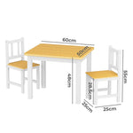 Bopeep Kids Table and Chairs Set Wooden 3PCS Study Play - '9356877208287 Toy Chest Australia 2