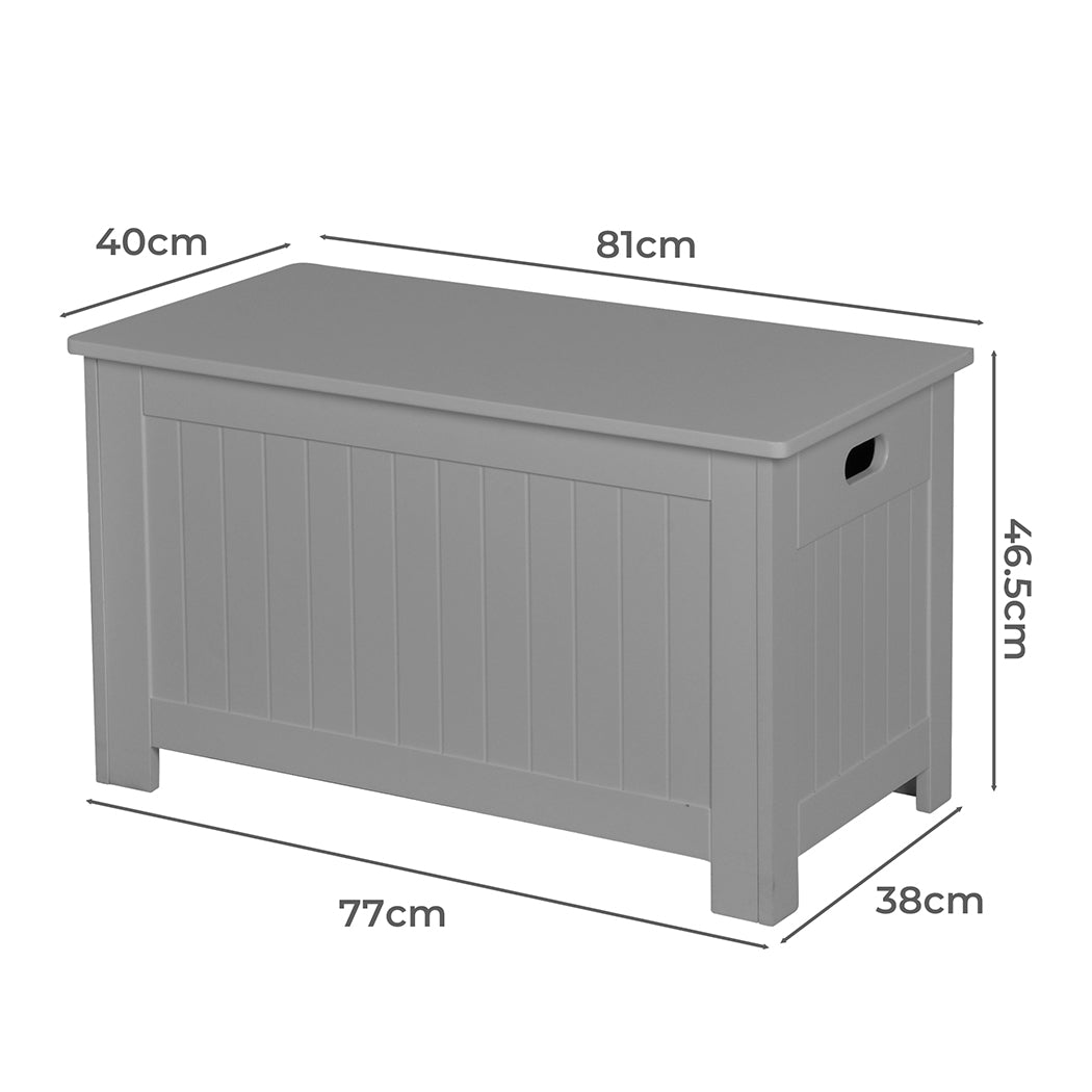Levede Kids Toy Box Storage Chest Cabinet Grey - '9356877064821 Toy Chest Australia 2