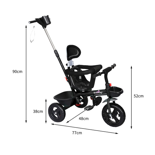 BoPeep Kids Tricycle Ride On Trike Toddler Black-1942353262577586178