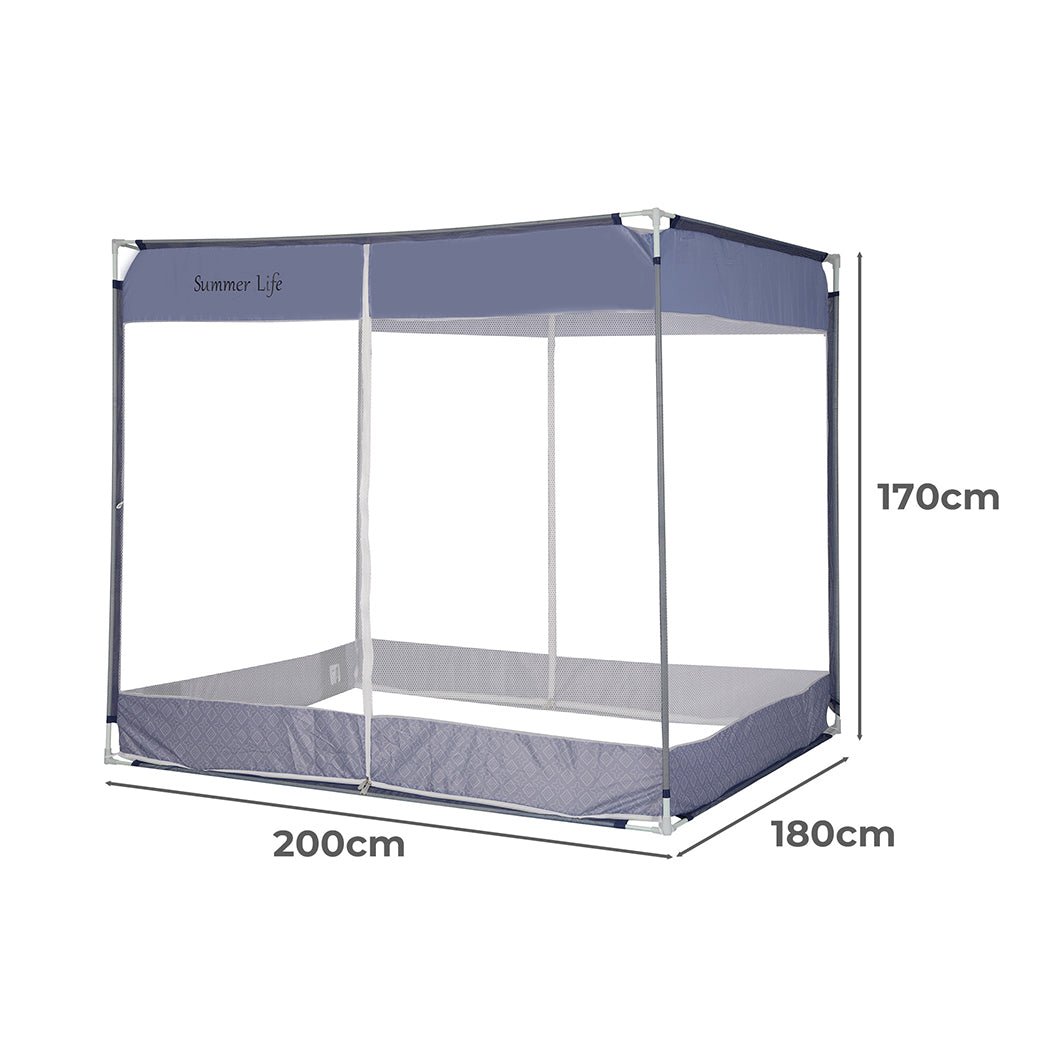 Dreamz Mosquito Bed Nets Foldable Canopy Square Blue - '9356877151958 Toy Chest Australia 2