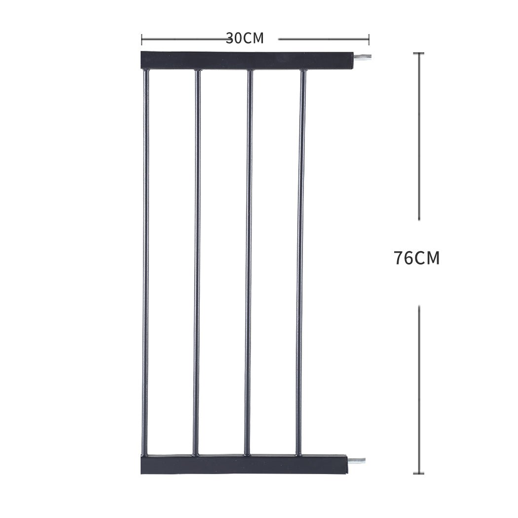 Levede Baby Safety Gate Adjustable Pet Black 30cm Extension - '9356877003707 Toy Chest Australia 2
