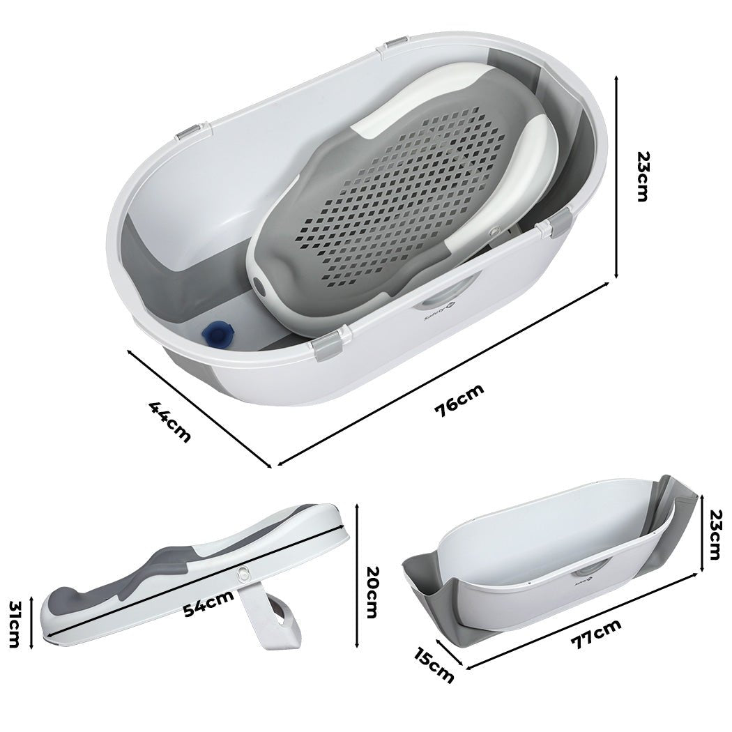 Bopeep Foldable Baby Bathtub 0 - 36months Grey - '9356877245404 Toy Chest Australia 2