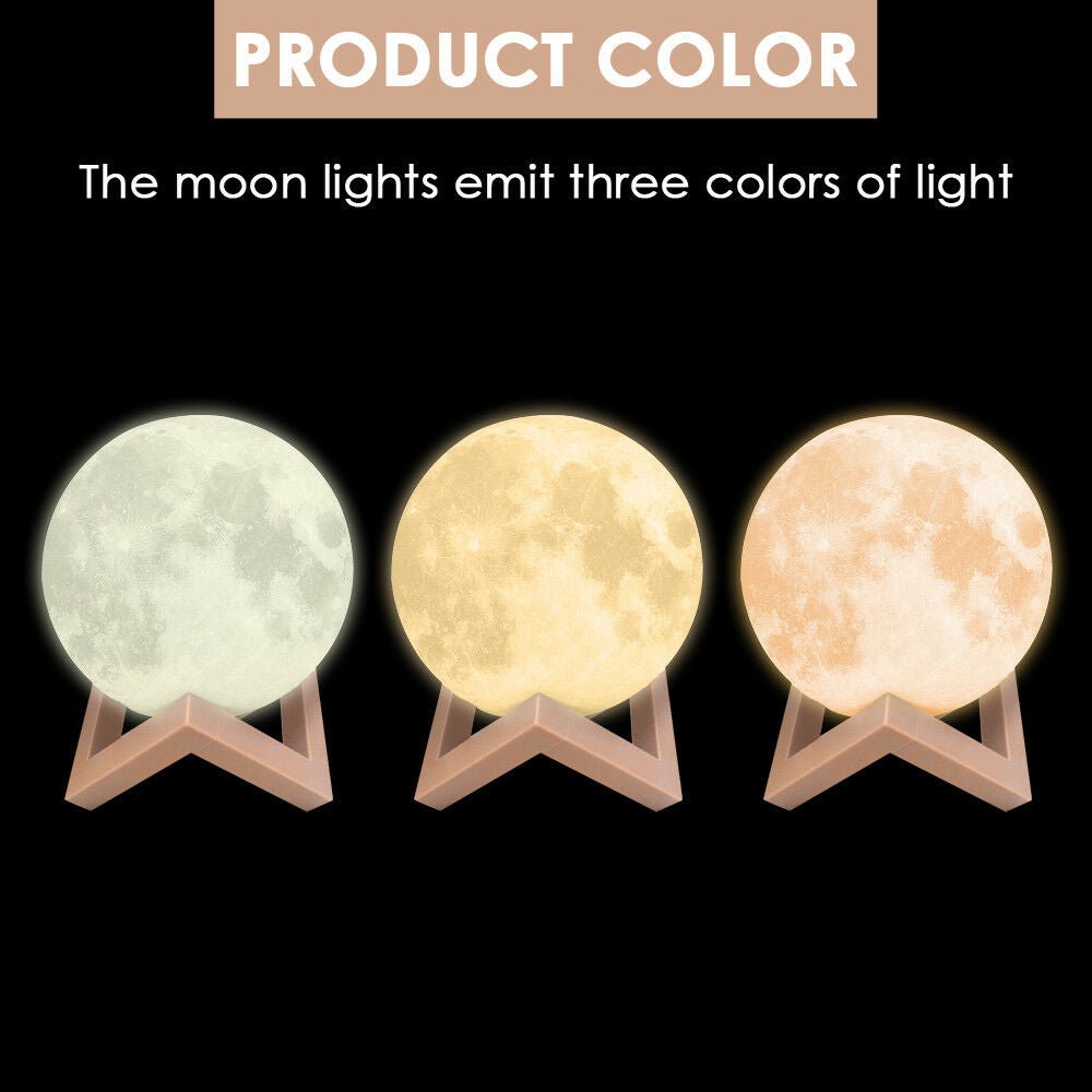 3D Magical Moon Lamp USB LED Night Light Large - '9356877048661 Toy Chest Australia 5