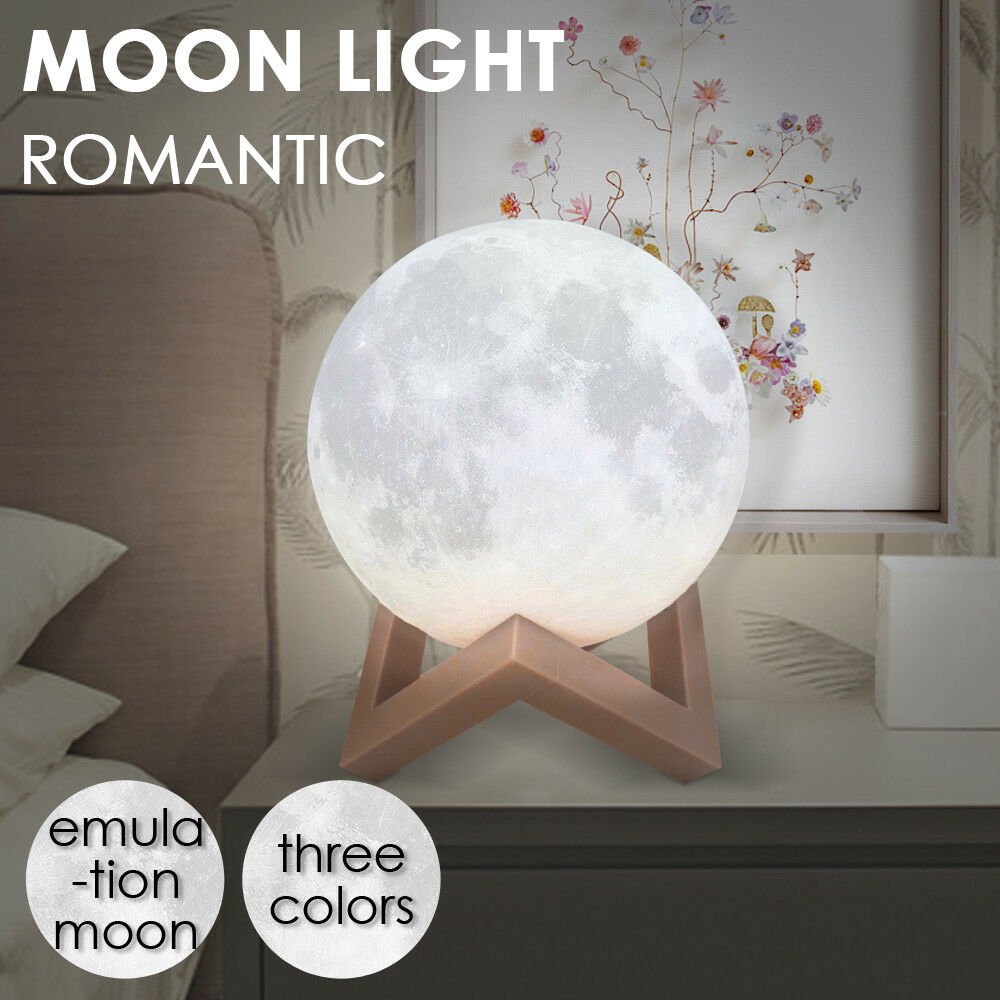 3D Magical Moon Lamp USB LED Night Light Large - '9356877048661 Toy Chest Australia 6