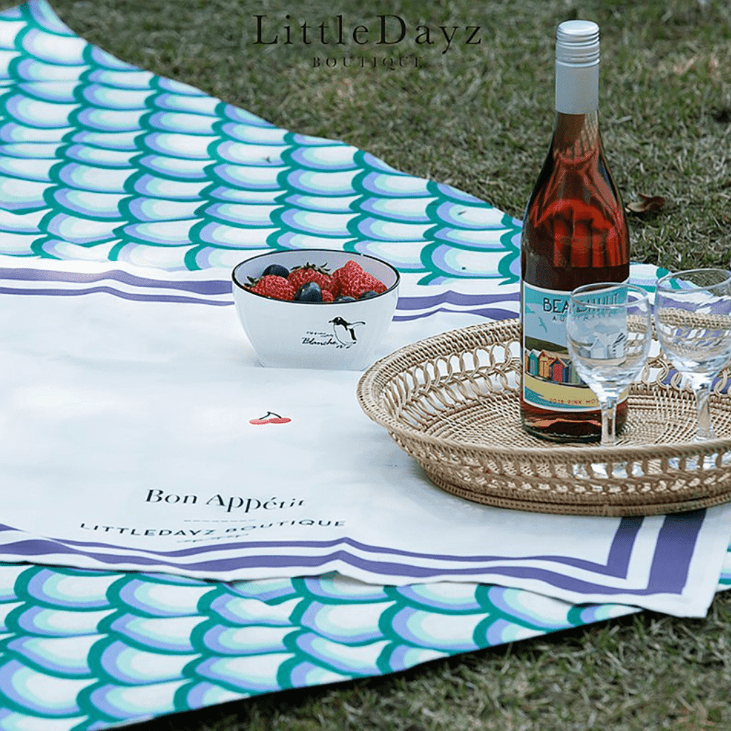 Little Dayz Boutique Boutique Picnic Napkin Green - '9356877171017 Toy Chest Australia 2