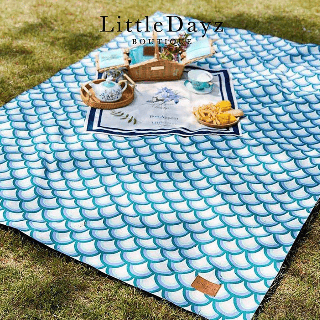 Little Dayz Boutique Emerald Cotton Picnic Mat 195*145 - '6972078510375 Toy Chest Australia 3
