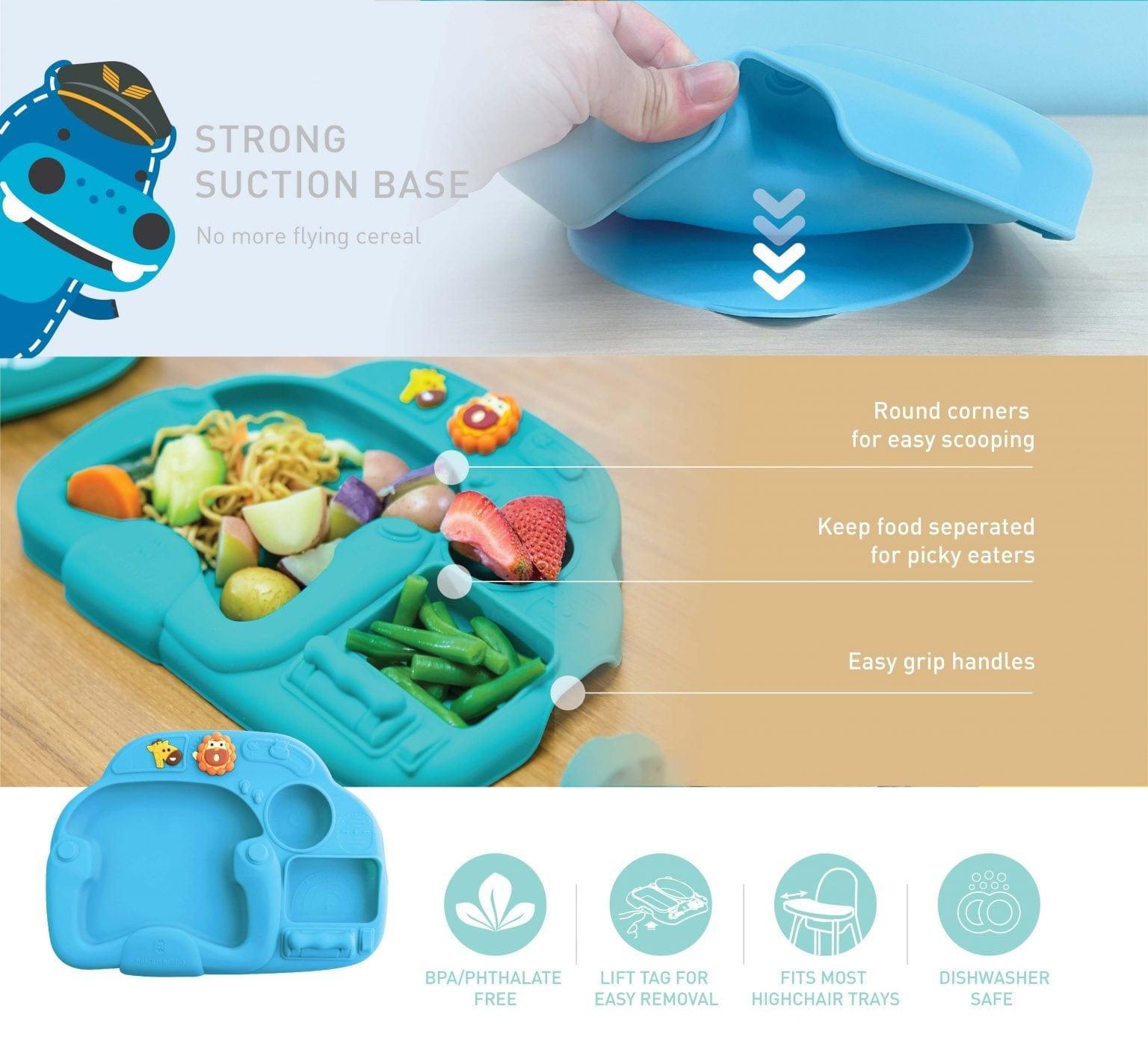 Marcus & Marcus - Creative Plate Suction Plate Pocky Pink - '4895235205650 Toy Chest Australia 8