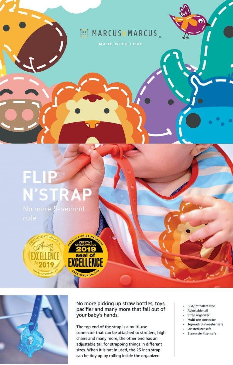 Marcus & Marcus - Flip N Strap Ollie the Elephant green - '0059318116835 Toy Chest Australia 7