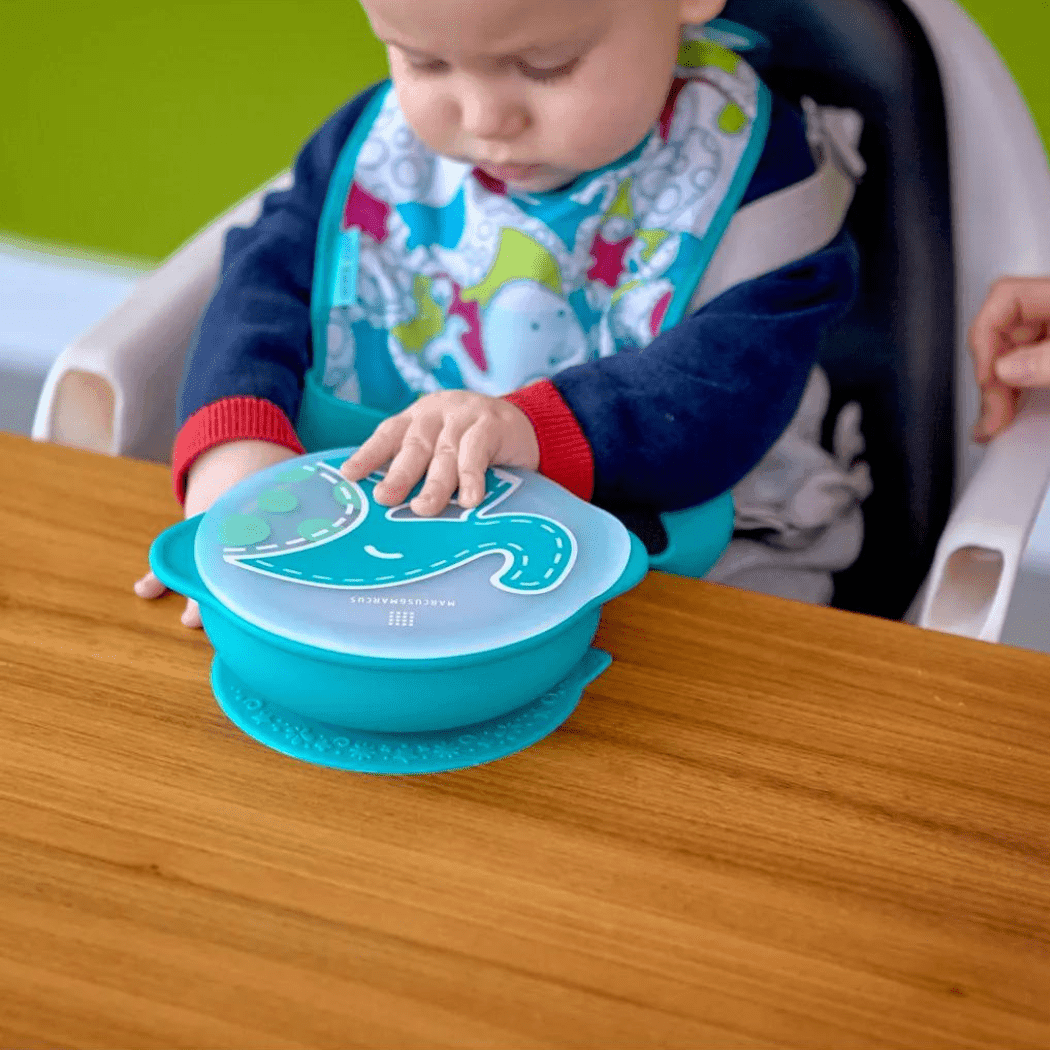 Marcus & Marcus - Sunction Bowl with Lid Marcus the Lion - Red - '0059318117221 Toy Chest Australia 6