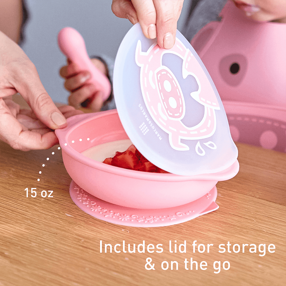 Marcus & Marcus - Sunction Bowl with Lid Marcus the Lion - Red - '0059318117221 Toy Chest Australia 2