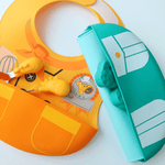 Marcus & Marcus - Wide Coverage Creative Toddler Bibs Lucas Blue - '0850005702498 Toy Chest Australia 2
